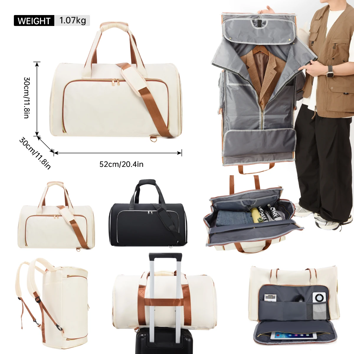 Extra Large Capacity Travel Bag, Travel Bag, Men's and Women's Quilt Cosmetics Bag, Satchel Luggage Bag, Checked Moving Luggage Bag, Multi-Function with Shoe Compartment