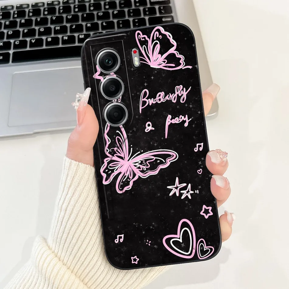 Elegant Butterfly Floral Soft Silicone Phone Case and Bumper