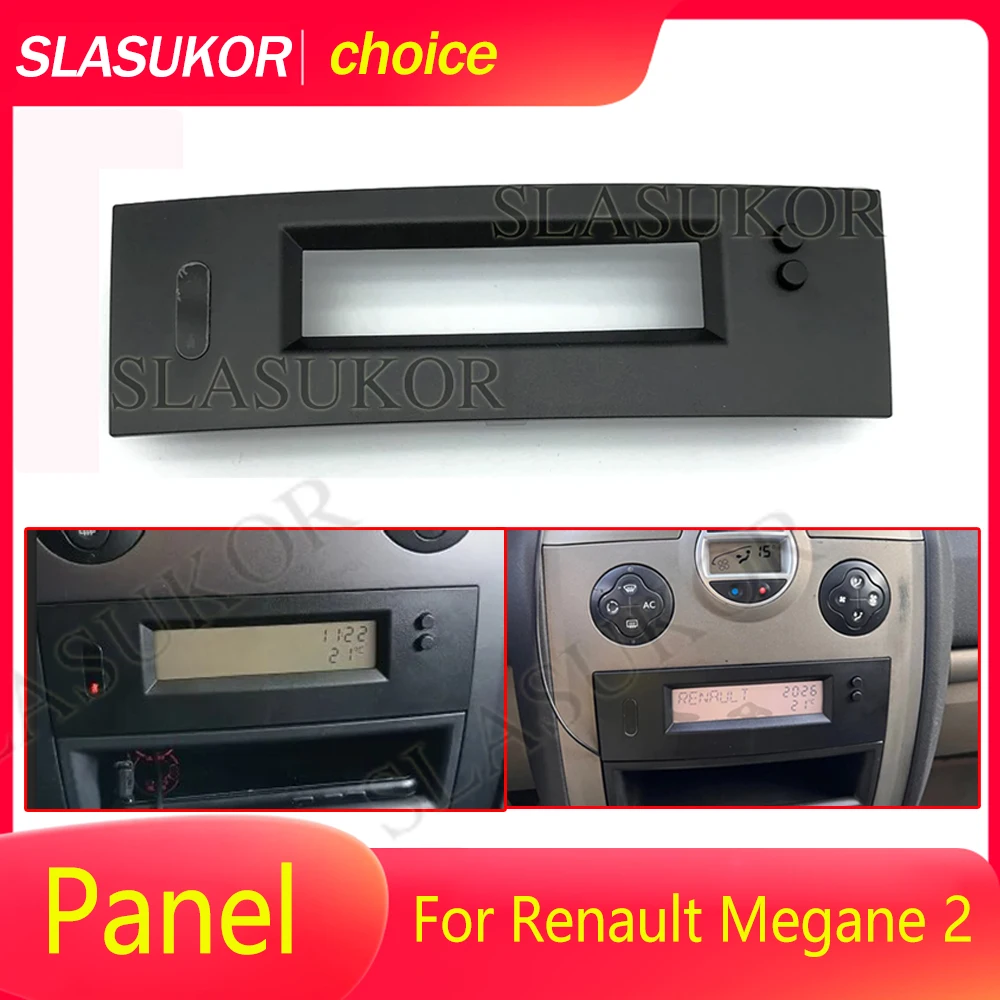 For Renault Megane 2 2002-2009 Lower Screen Frame Panel Car Radio Panel Player Audio Frame Dashboard Mount Kit