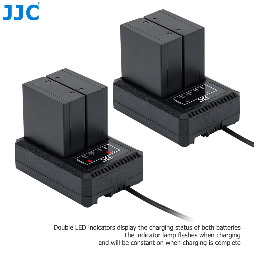 JJC BLH-1 Camera Battery Charger USB Dual Slots for Olympus OM-D E-M1 Mark III, OM-D E-M1 Mark II, E-M1X Cameras OMD EM1 II