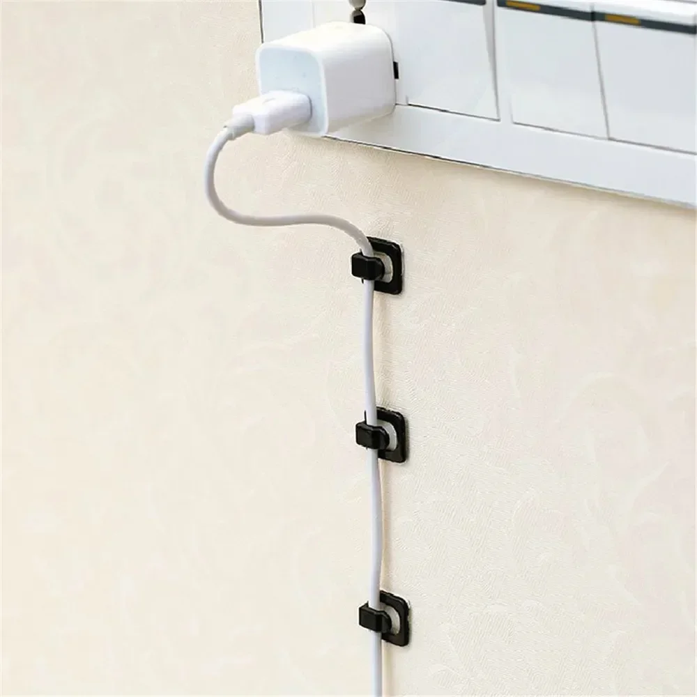 18pcs Usb Organizer Cables Desk Cable Holder Self-adhesive Cable Clip Cord Holder Winder Wire Clips Office Accessories