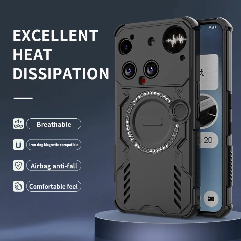 Advanced Heat Dissipation Magnetic Wireless Charging Case with Lens Protection