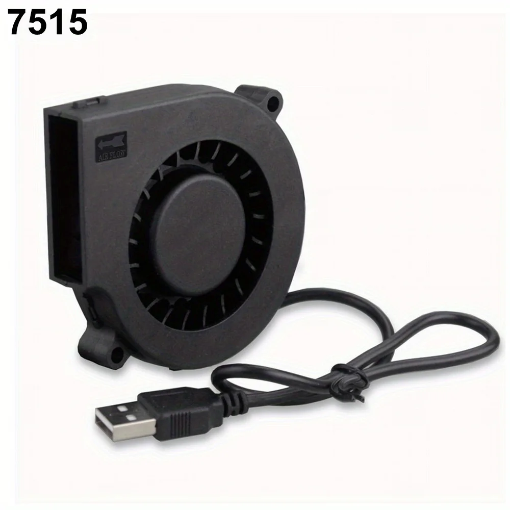 Cooling Fan 75mm USB Fan Cooling Turbo Blower Brushless 3D Printer 5015 7515 7525 7530 For Extruder DC Cooler Power Inverter Air Pump PC CPU
