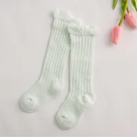 Baby Socks Girls Socks Knee High Mesh Breathable Tube Lovely Princess Baby Solid Color Leg Warmer New Born Socks 5