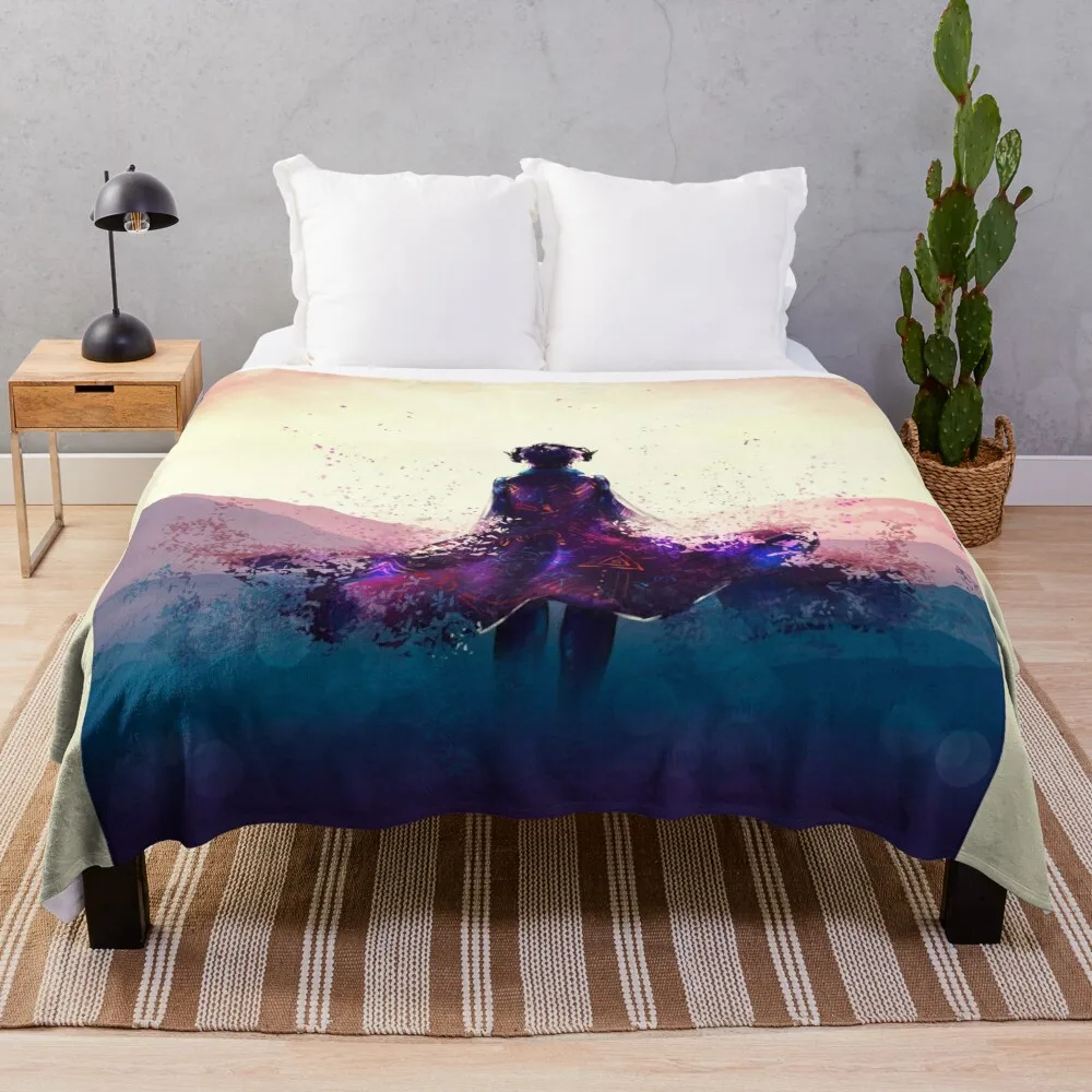 

Mollymauk purple dress Throw Blanket Bed Fashionable Designers Flannel Fabric Beach christmas decoration Blankets