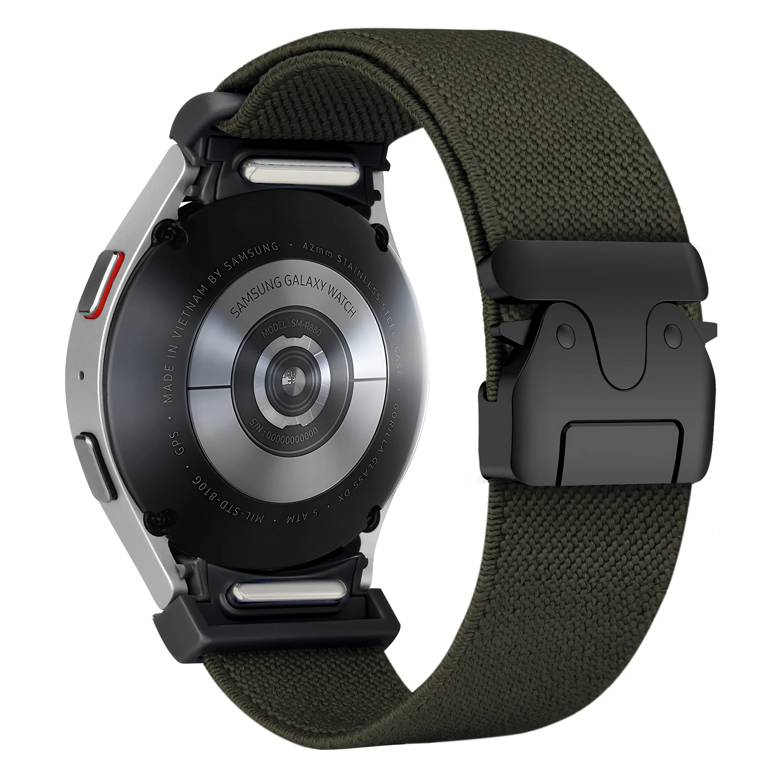 Premium Parachute Nylon Strap for Galaxy Watch - No-Gap Stretch Bracelet