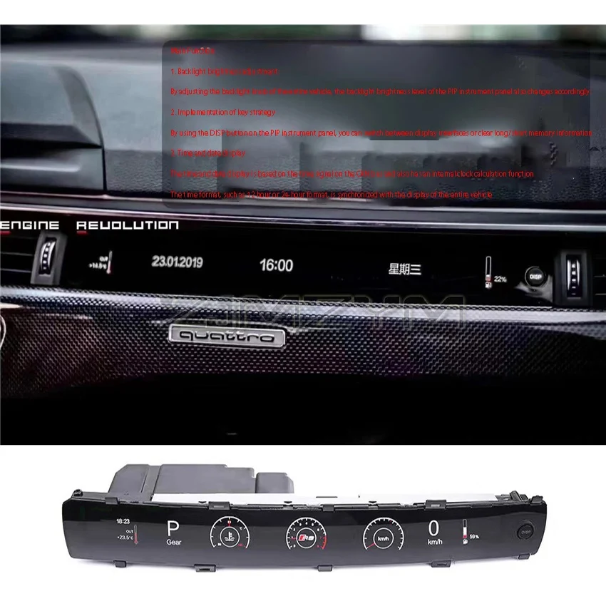 Audi A4/A5/S4/S5 2017-2024 모델 승객 LCD 화면 및 승객 디스플레이 화면 수정 계기판에 적합