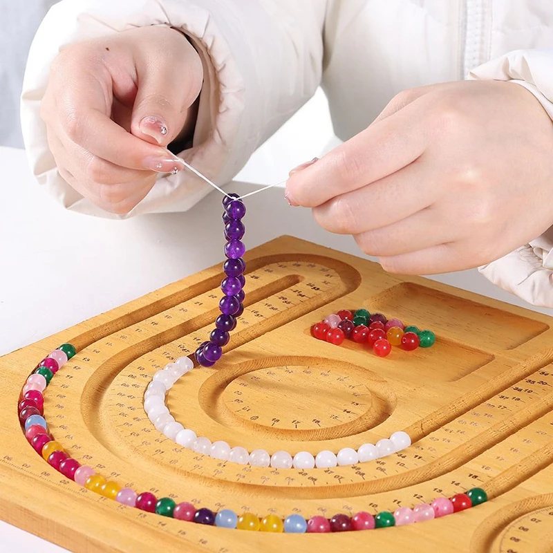 Bamboo Combo Beading Board Wood Beaded Board Storage Organizer Jewelry Tray