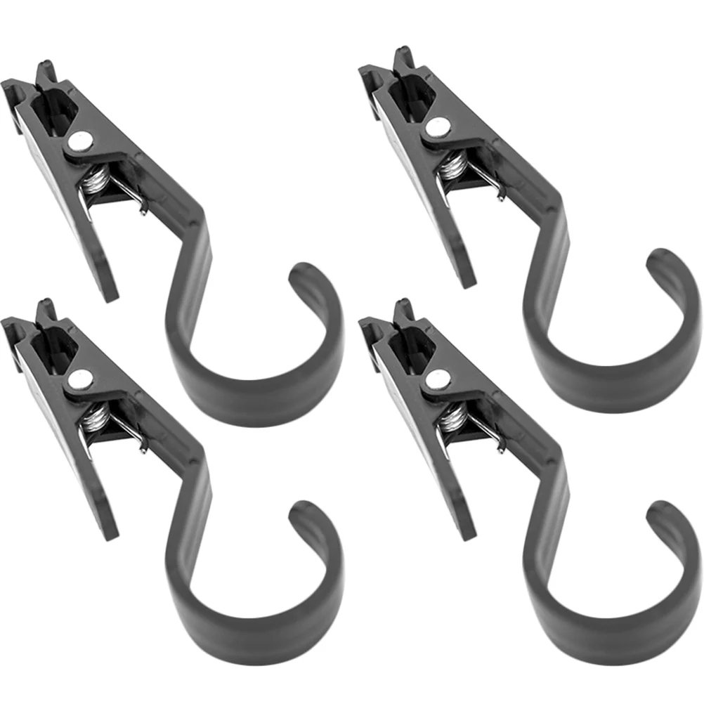 

4 Pcs Outdoor Tent Hook Curtain Hooks Tarp Fastener Camping Clip Hanging Canopy Clamp Cloth Plastic Press Lock for Tents Pp