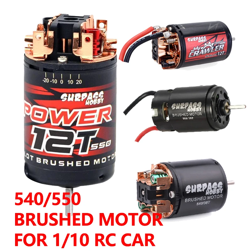 SURPASS-HOBBY-540-550-Brushed-Motor-Waterproof-Brush-Motor-10T-16T-27T ...