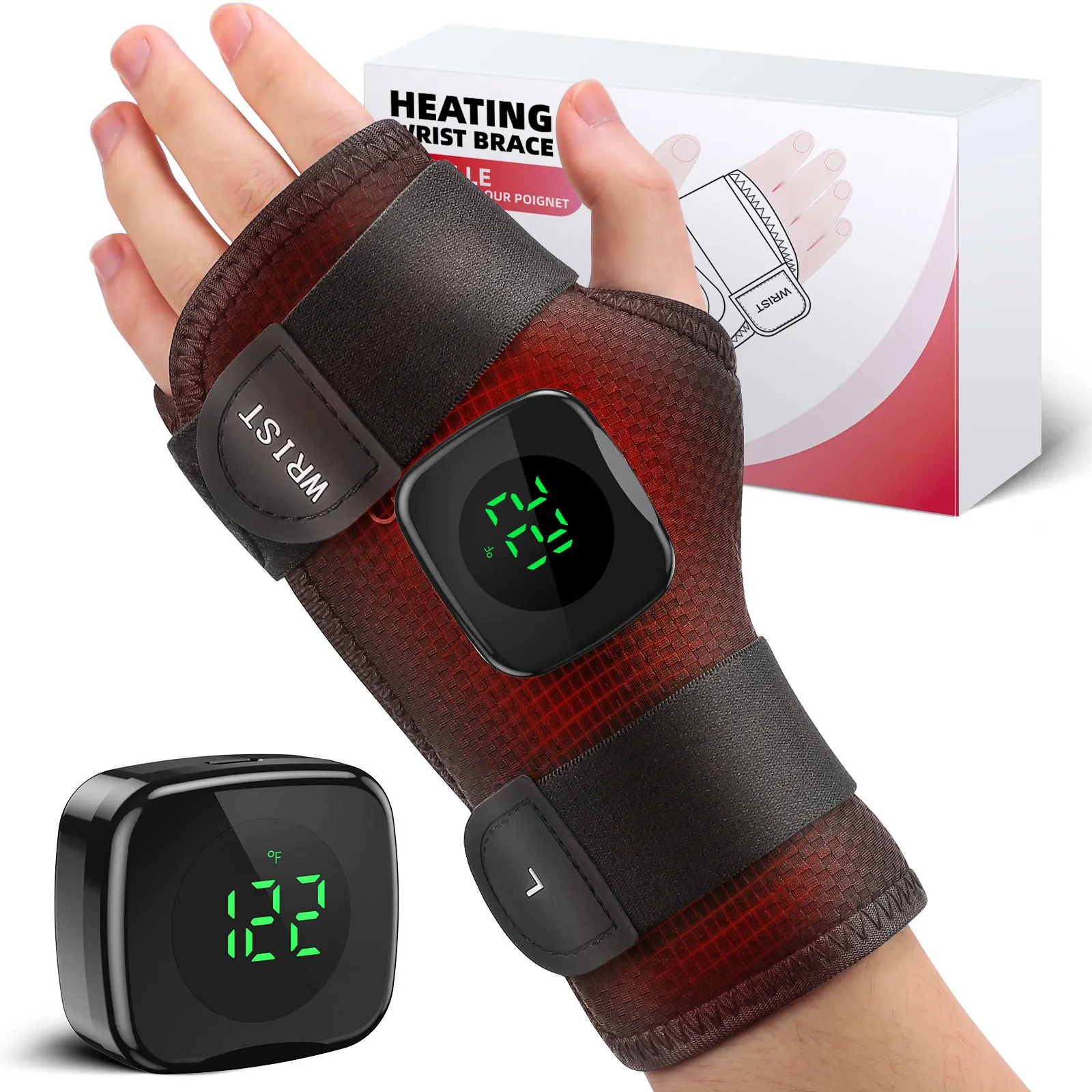 Magnetic Heat Wrist Guard with Lycra and ABS for Hand Joint Relief