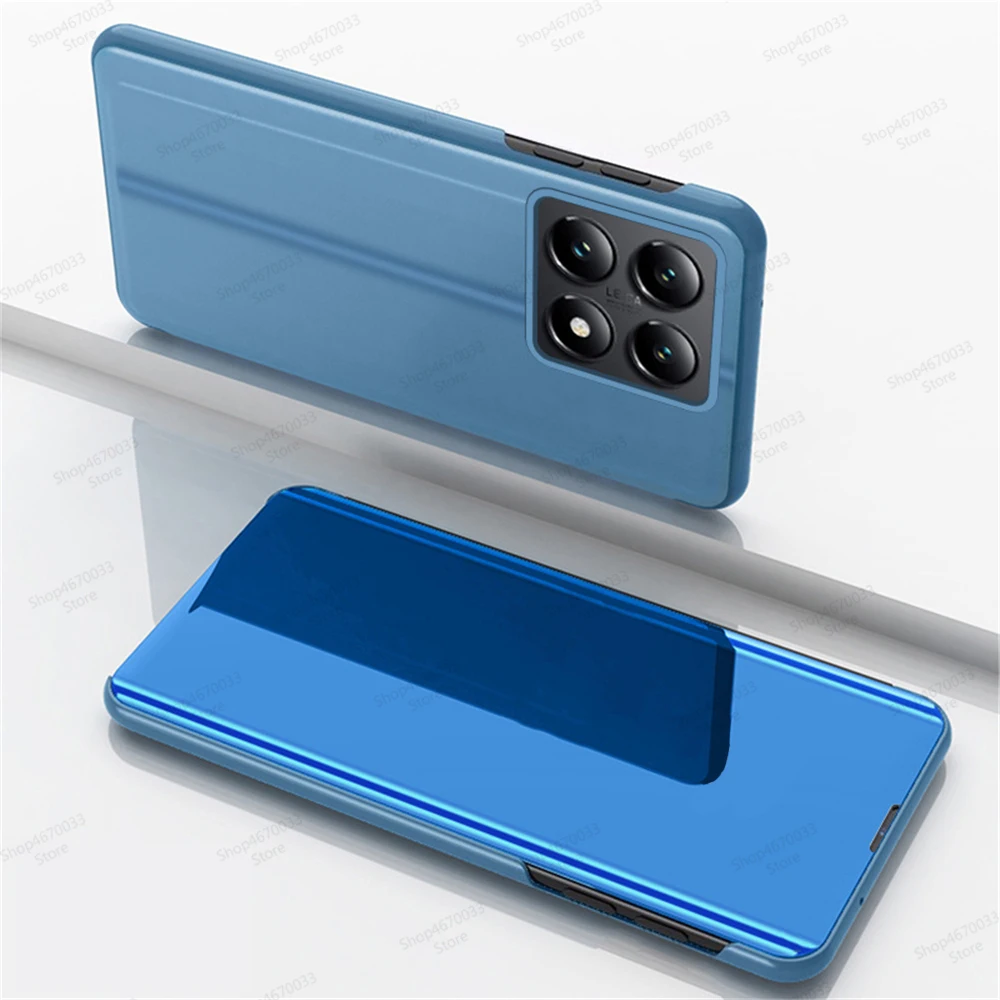 Luxury Mirror Flip Shockproof Leather Phone Case Cover