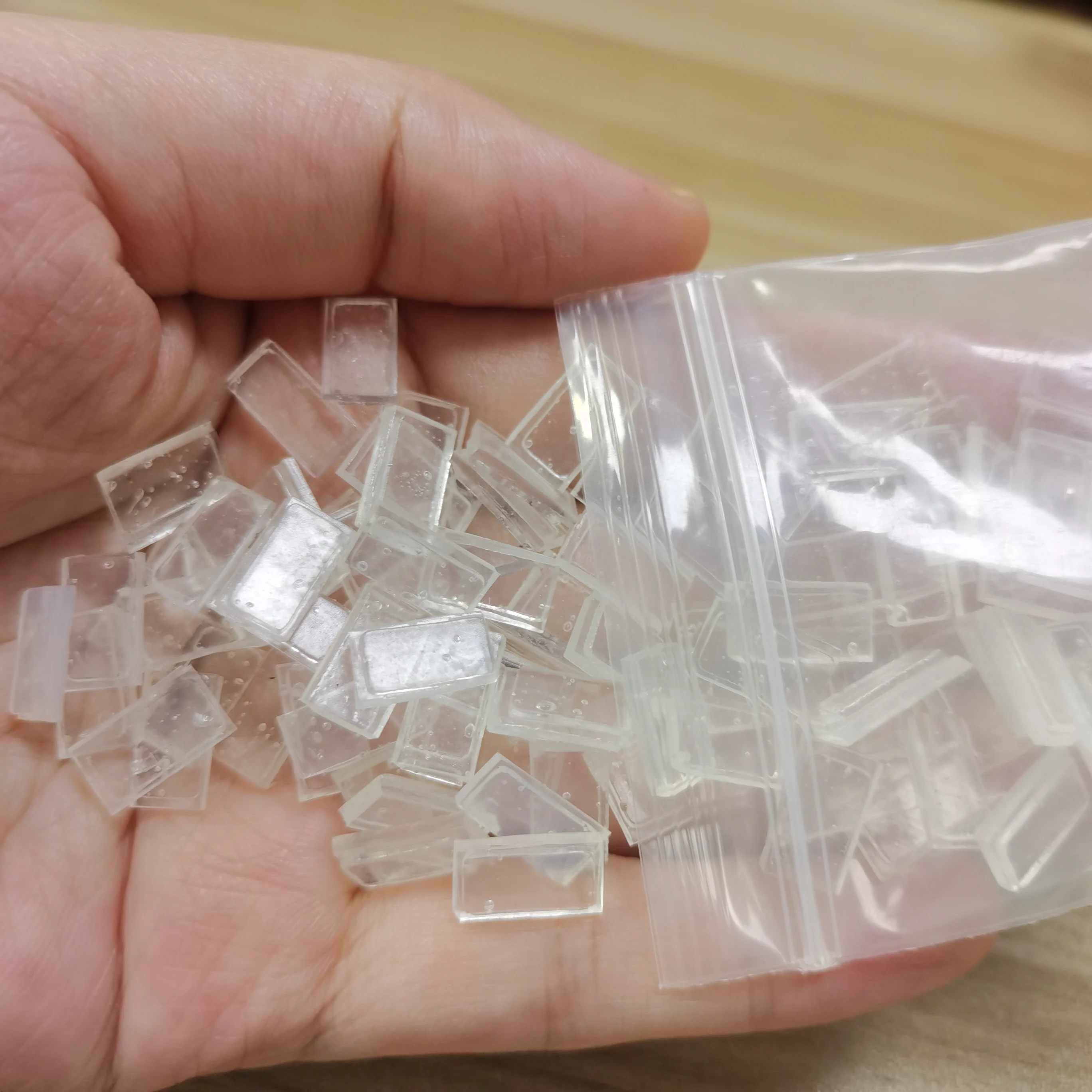 100pcs Flat Rebonded Keratin GLue Hair Extensions Keratin Bonding Glue Granule Fusion Nail Tip Rebonds Clear transparent Color