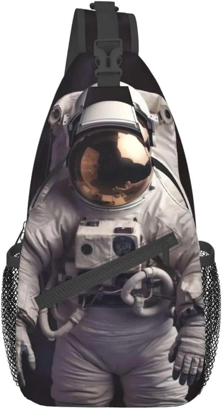 

Astronaut Print Cross Chest Bag Crossbody Backpack Sling Shoulder Bag Travel Hiking Daypack Cycling Bag