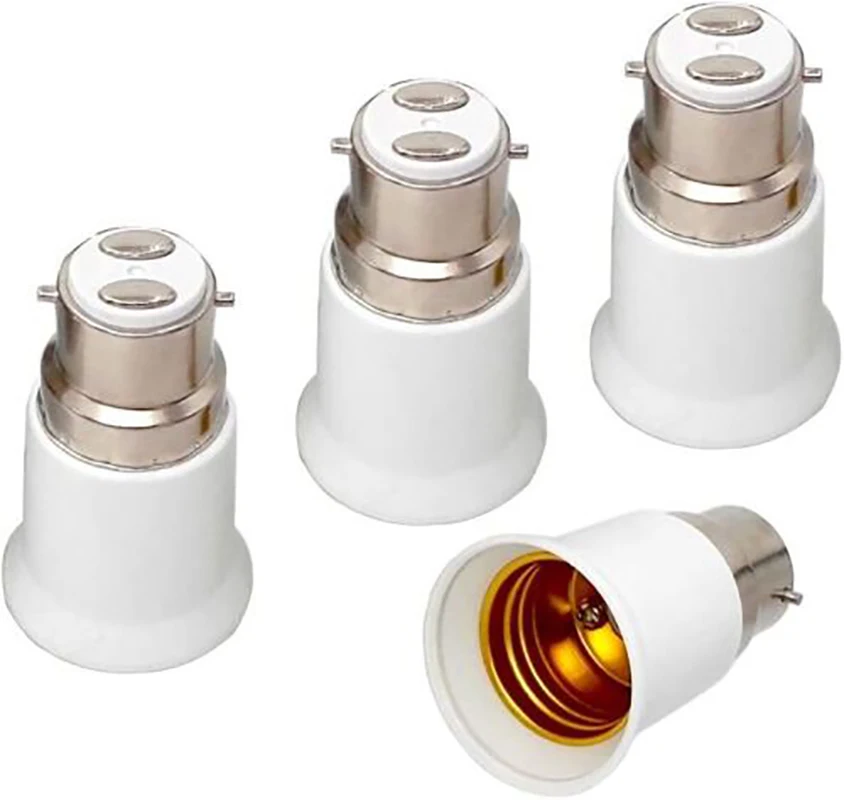 

3PCS B22 to E27 Light Socket Adapter Bayonet Lamp Base to Edison E27 Bulb Screws Lamp Converter PC Case Convert the Lamp Head