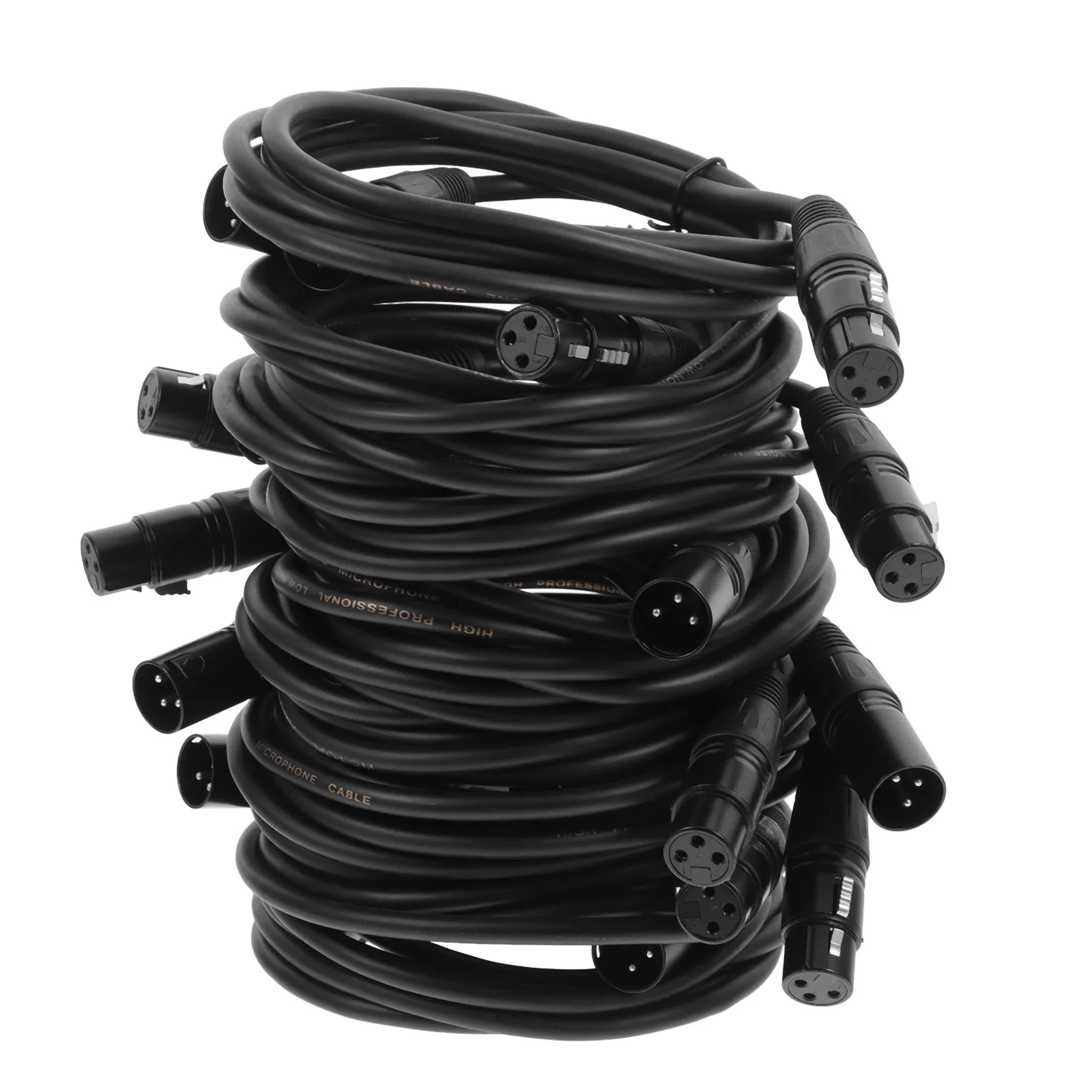 10Pcs 2M 전문 Dmx 케이블 3핀 Xlr 남성 여성 스테이지 조명용 무빙 헤드 파 LED 스포트라이트 업라이팅 오디오 와이어