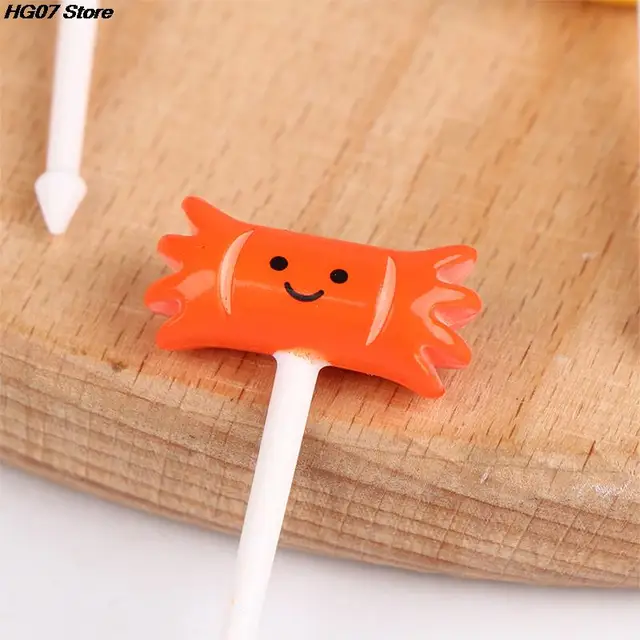 6/8Db Gyerekek Picks Tűskála Fogpiszkáló Mini Kreatív Gyümölcs Torta Desszert Élelmiszer Villák Ebéddoboz Dekoráció Bento Kiegészítők - Image 6