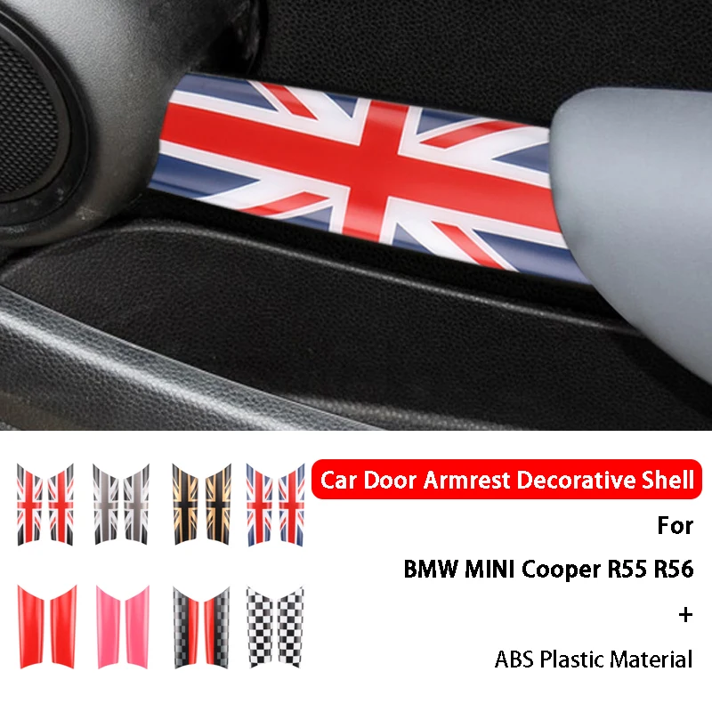 

Car Door Inner Handle Cover Panel Armrest Decorative Stickers For M coope r R 55 R 56 07-13 Car Styling Auto Accessories