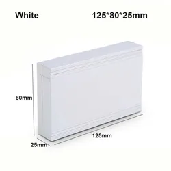 Durable Waterproof ABS Plastic Enclosure Box - Multi - Style Electronic Storage Case in White & Black (White 125 - 80 - 25mm)