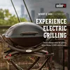 Electric Grill ,Heat Element, Removable Catch Pan, Porcelain-Enameled, Cast-Iron Cooking Grates, Grey 3