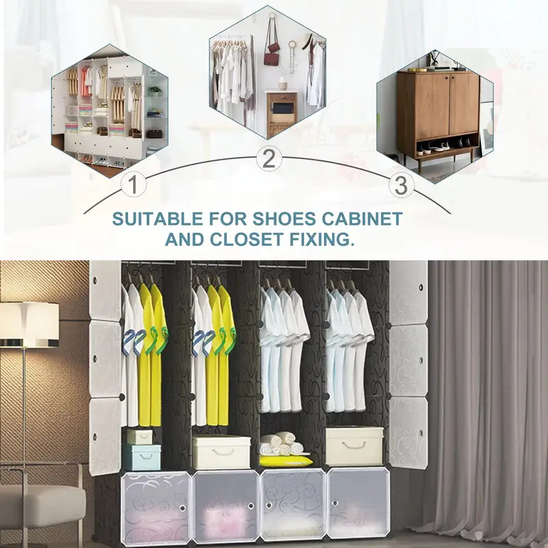 20 Pcs Wire Cube Storage Connectors for Cube Storage Shelving and Cabinet Modular Organizer Closet Clasp Buckle Clip - Image 6