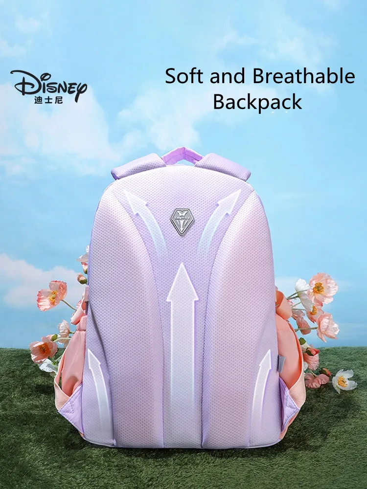 Disney Frozen Leisure School Bags For Girls Primary Middle Student Shoulder Orthopedic Backpack Grade 2-6 Large Capacity Mochila