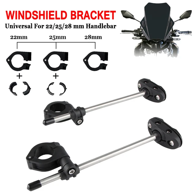 Motorcycle Windshield Acrylic Heightened Adjustable Clip On Wind