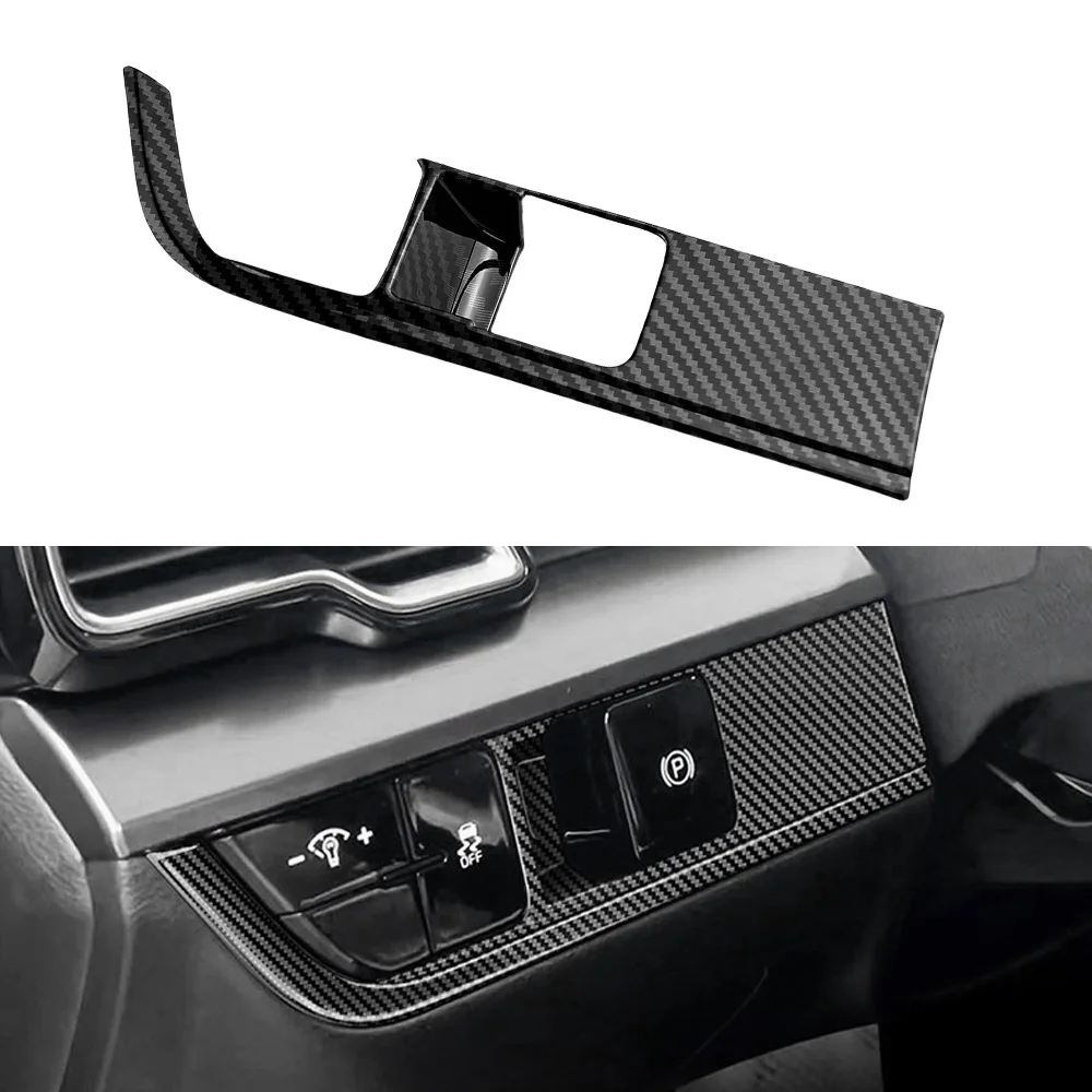 Für Kia Sportage NQ5 2022 2023 2024 LHD Scheinwerfer Schalter Einstellung Panel Rahmen Aufkleber Carbon Faser Trim Innen Zubehör