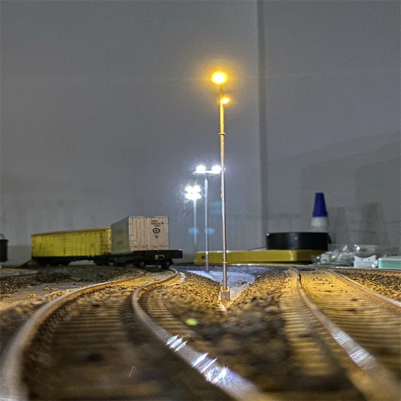 12V  Ho Scale  Street Tower Lights Layout Lamppost Train Garden Playground Stadium Overhead Lights