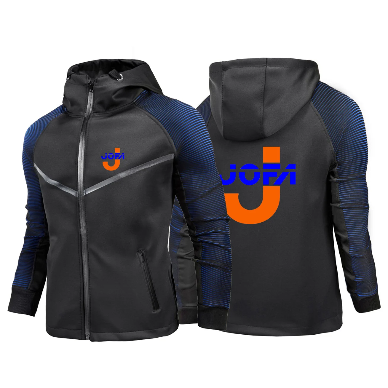 2024 Spring Autumn Men's JOFA Hockeyer Logo Print Fashion Outdoor Slim Fit Cardigan Breathable Sports Hooded Zipper Racing Suit 2