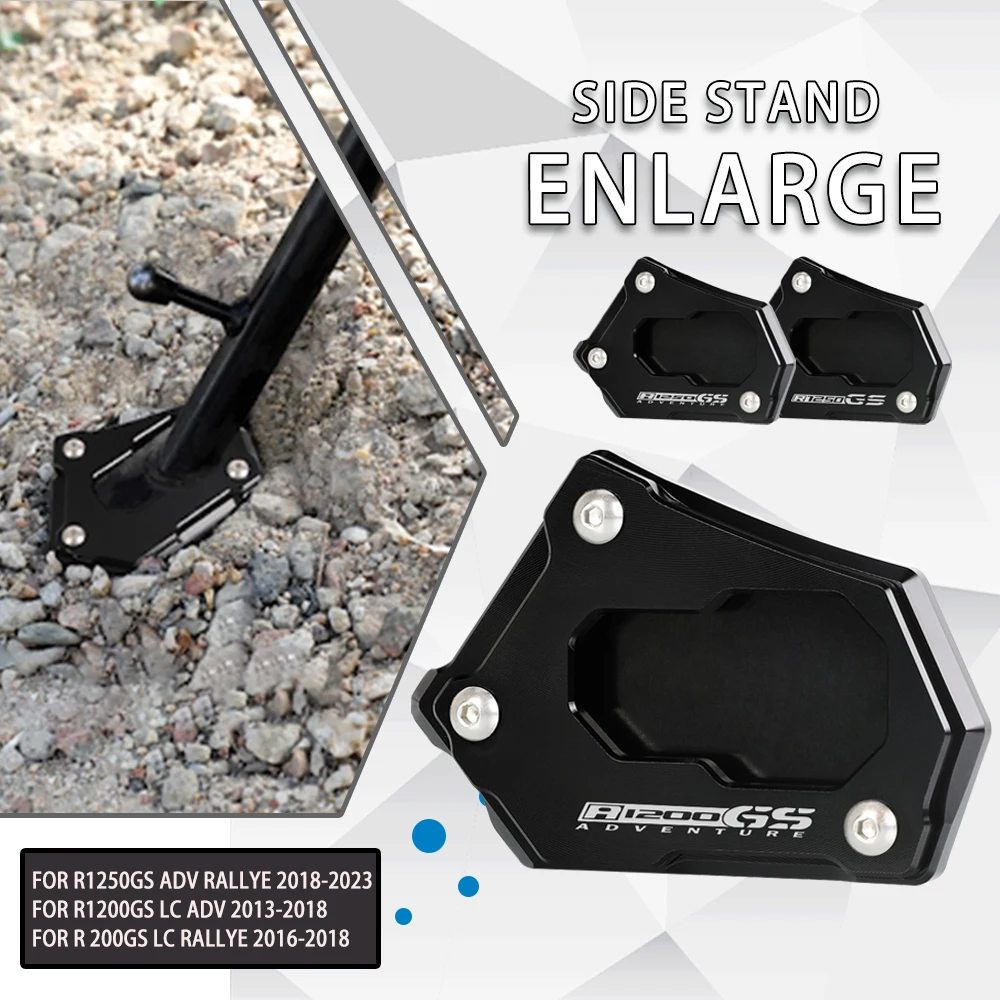 

For BMW R1200GS LC Adventure Rallye 2013-2018 Moto Kickstand Side Stand Enlarger Extension Plate Pad R1250 GS ADV 2023 2022-2018