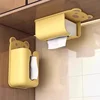 1Pcs Cartoon Plastic Tissue Box Organizer Bathroom Living Tissue Box Holders Wall-mounted Paper Drawer Kitchen Storage Boxes 4