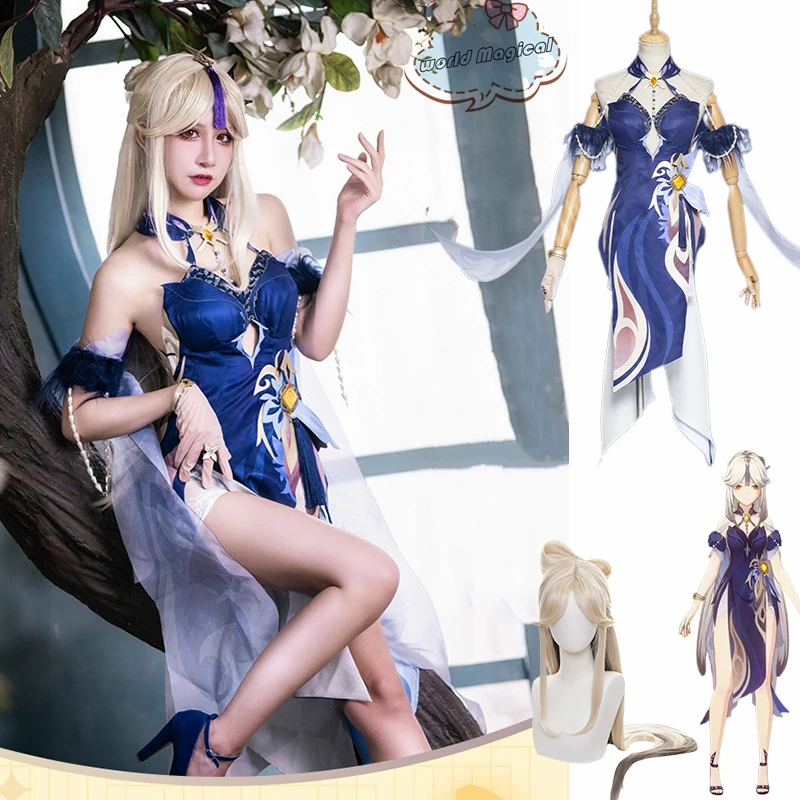 

Genshin Impact Ningguang Cosplay Costume High Quality Cos Costume Liyue Qixing Full Costume Carnival Festival Dress Up
