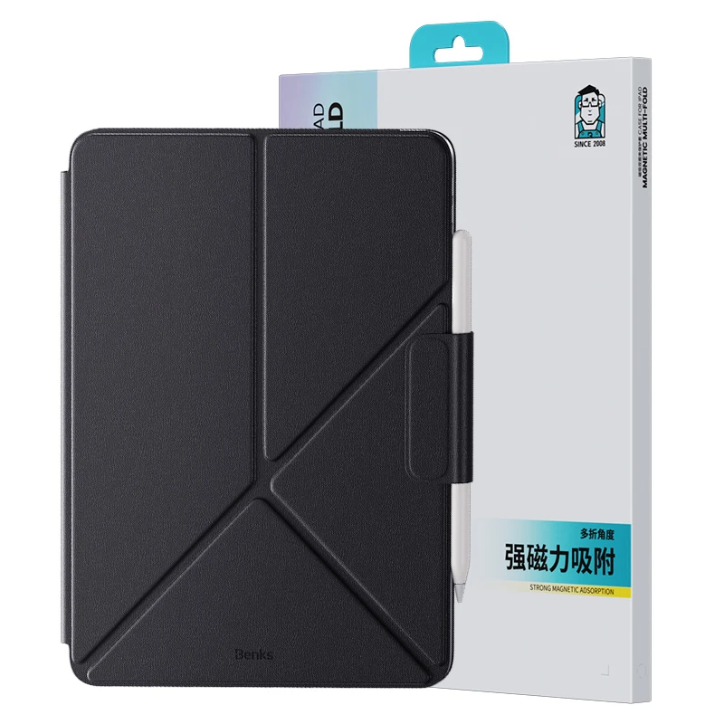Benks-capa Protetora Urbana para Ipad Pro Capa em pu com Suspensão e Acionamento Automáticos Multidobrável Magnética Ultra Fina 11 2023 2023 2023 12.9 2023 - Imagem 4