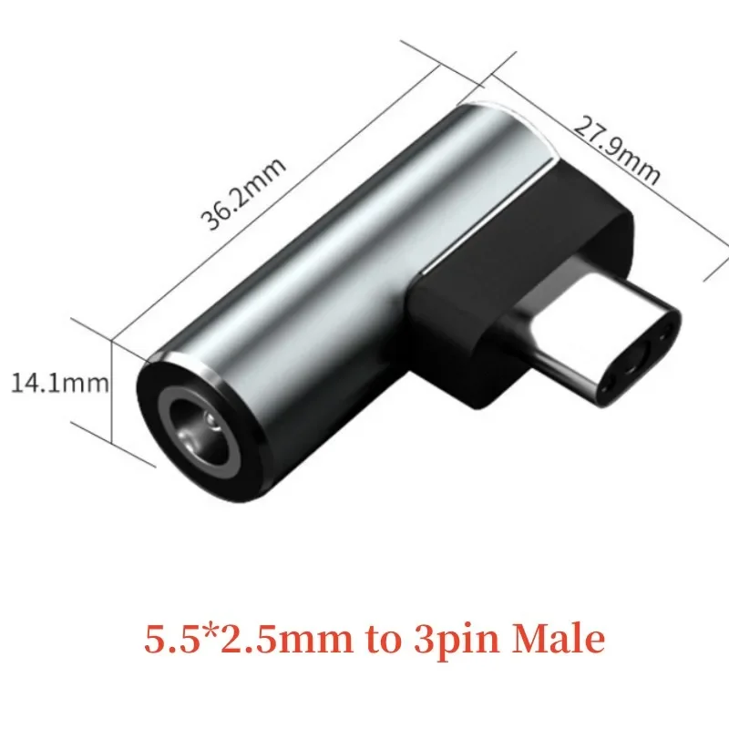 Razer Blade 15 17 Laptop dc Power Adapter Connector Dc 5.5*2.5 7.4*5.0Mm Female Naar 3pin Adapter Plug Converter Voor Razer