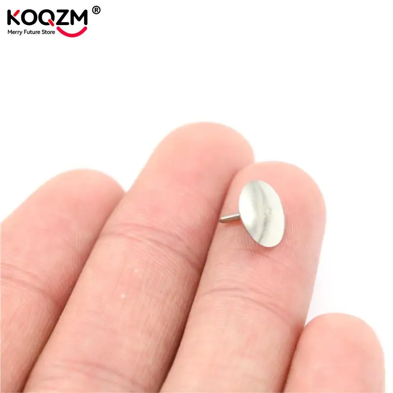 Push Pins 80Pcs/box Metal Push Pin Silver Tone Corkboard Photo Push Pins Thumb Tacks Stationery