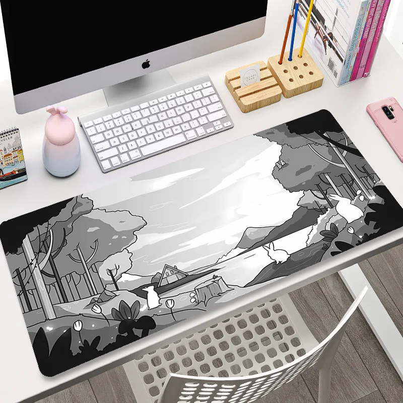 Tappetino per mouse da gioco per computer, viola, opera d'arte organica, progettato da un artista, accessori per scrivania e ufficio, regali unici per studenti, università e lavoro da casa. - Italia