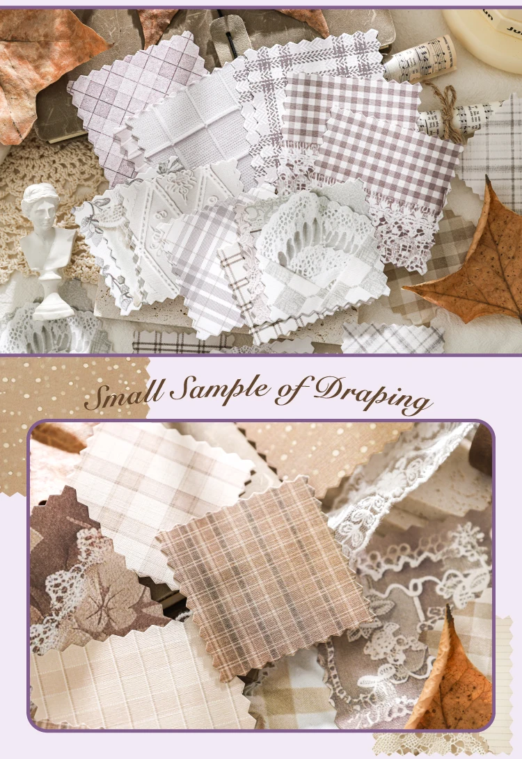 30 Stück Vintage Patchwork Muster Dekor Scrapbooking Material Papier DIY Scrapbooking Dekor Junk Journal Planer Briefpapier Papier – Detail 7