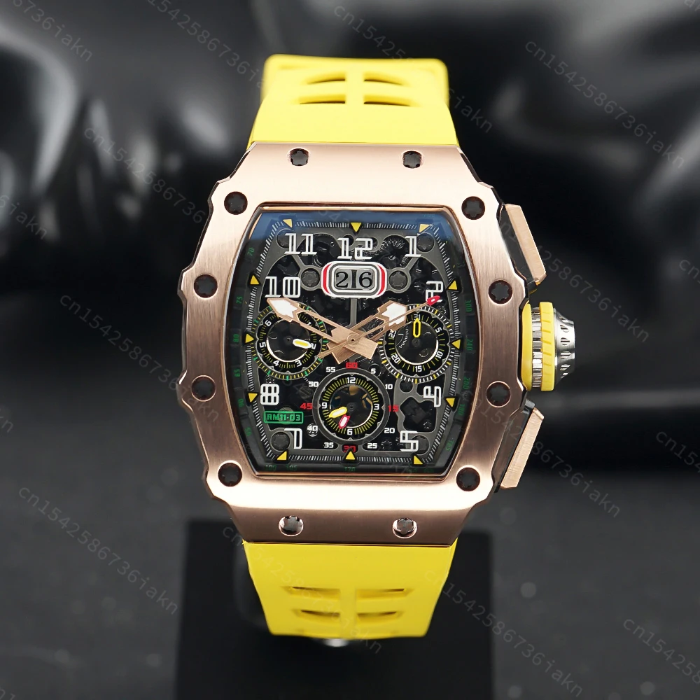 2022 Fashion New Men's Automatic Watch Stainless Steel Material Rubber Strap Sapphire Glass Mirror Casual Sports Waterproof