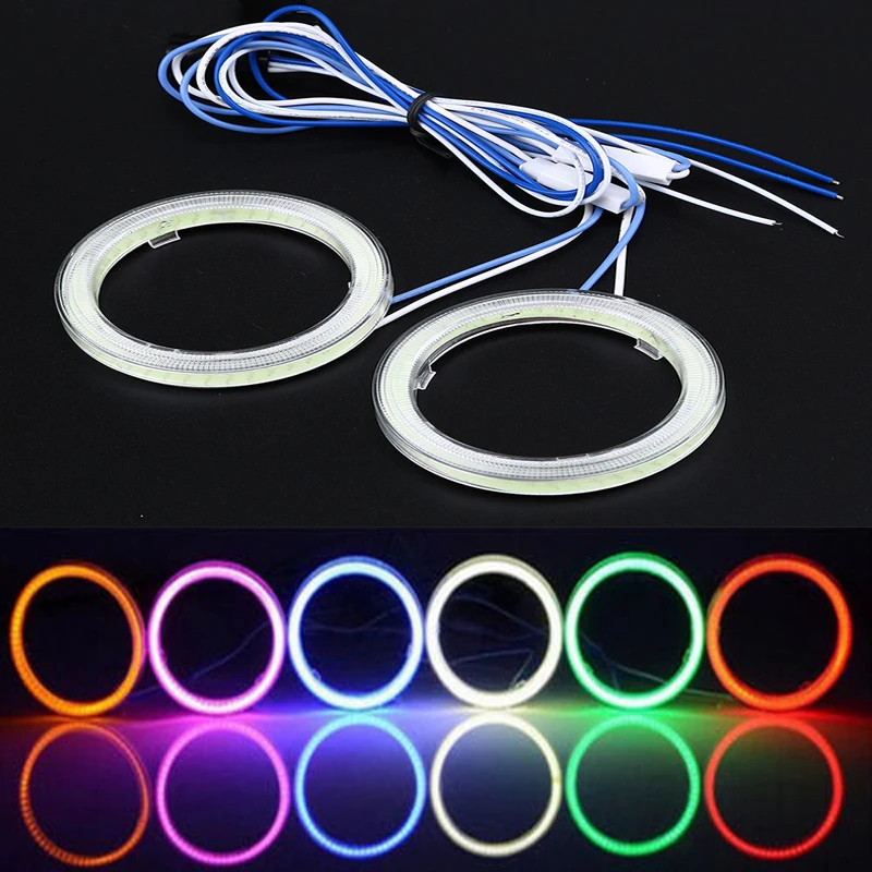 Cob Angel Eye Halo Ring Daytime Running Aperture Light Headlight Lamp