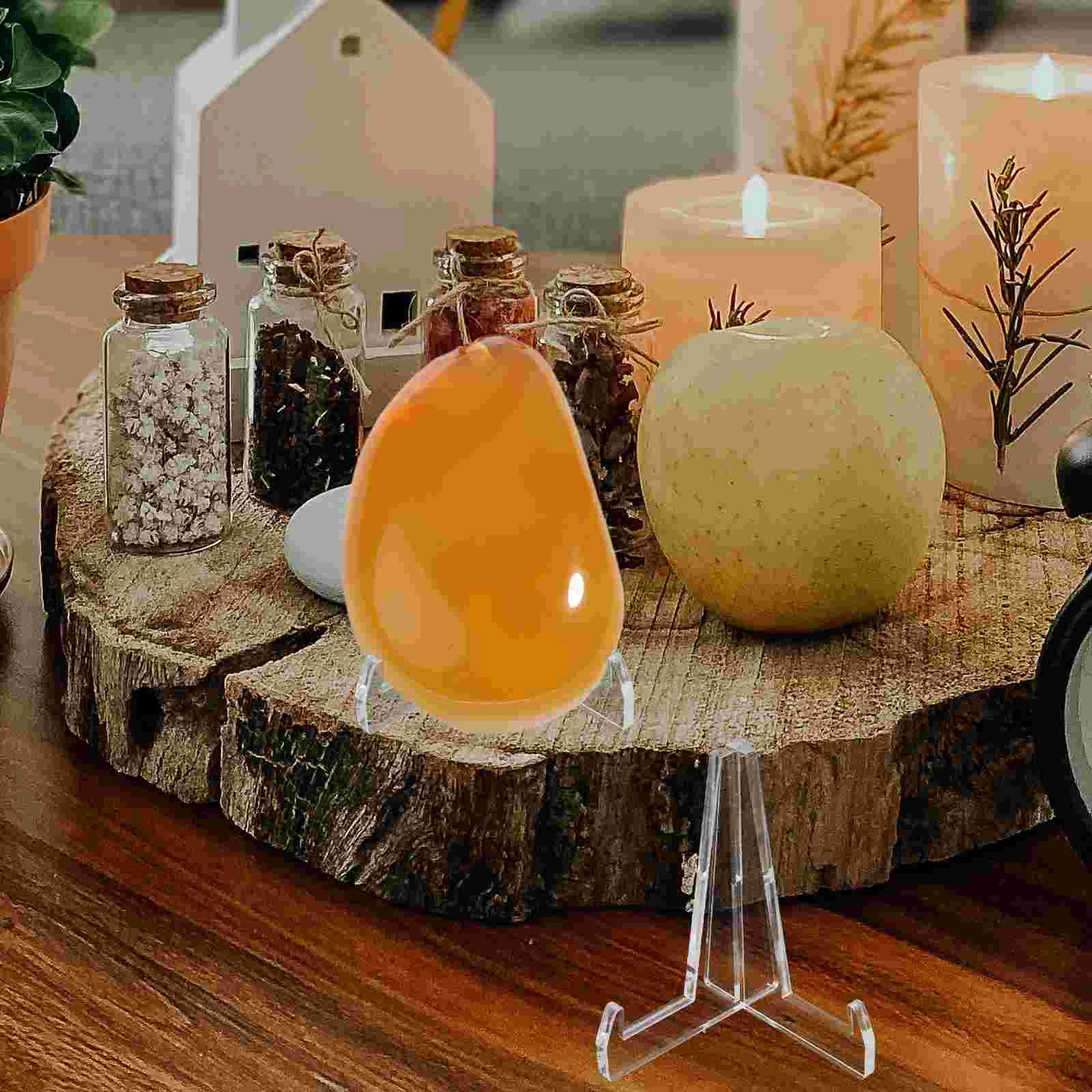 High Grade Acrylic Plate Display Stand Jade Holder Shelf Storage Rack For Dining Room Transparent Small Size Strong Durability 6
