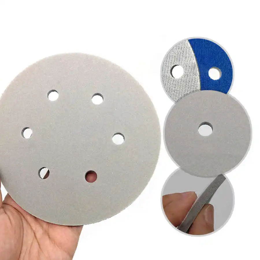 

6 Inch 150mm 6 Hole Dry Wet Sponge Sandpaper Flocking Disc Sanding Paper Abrasive Tools Accessories 120-2500 Grit