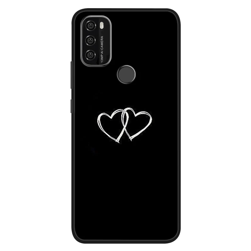 Silicone Cute Cats Painted Soft Black Cover