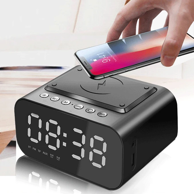 

5W/15W option wireless charging alarm clock function wireless BT5.0 speaker
