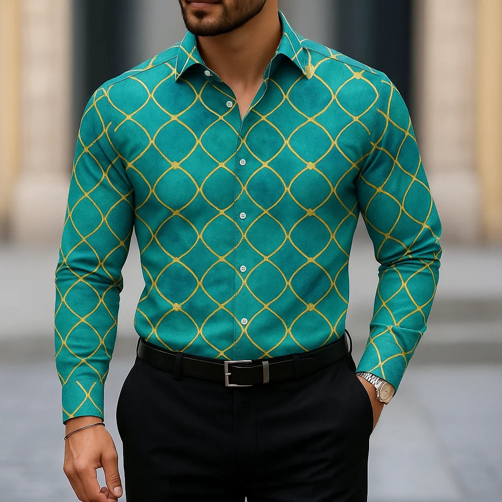 Men’s Striped Button-Down Shirt 4