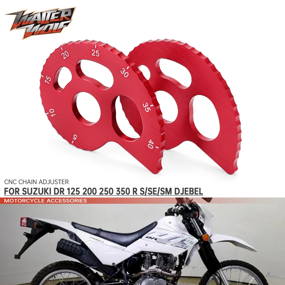 

Chain Adjuster Regulator For SUZUKI DR 200 S/SE 120 125 SE/SM 250R 250 Djebel Motorcycle Accessoires CNC Aluminum DR200 DR250R
