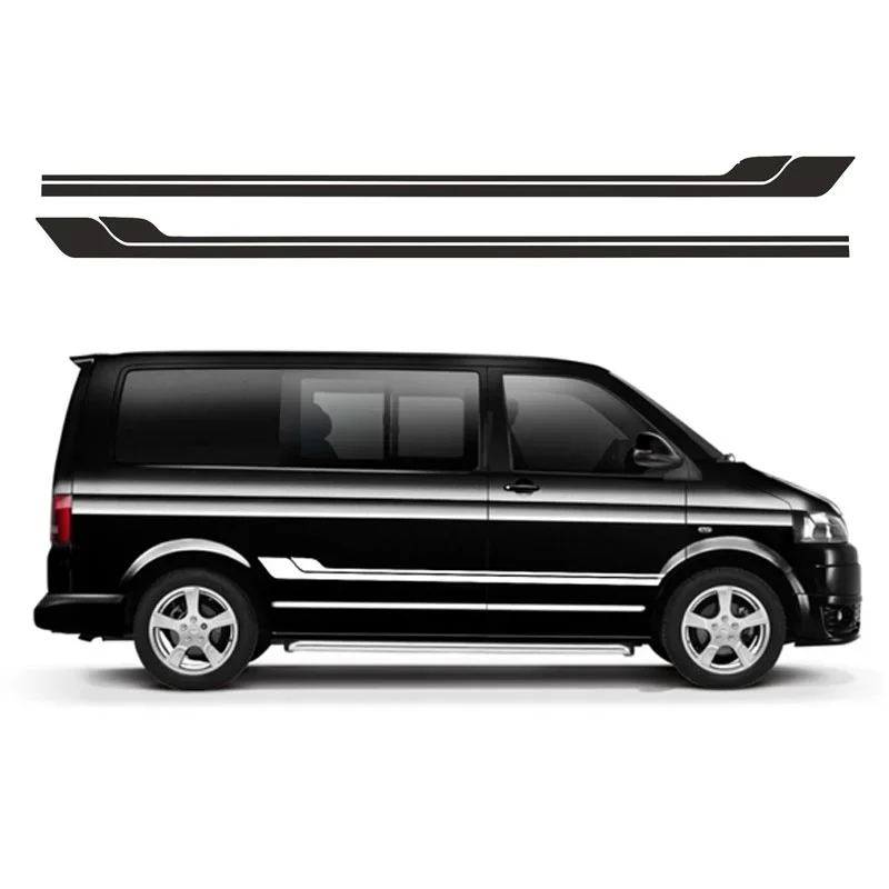 Per (1 Paio/2 Pezzi) 2 Pezzi Per Animali Vw Side Stripes Decalcomanie Transporter T4 T5 Campervan Graphics