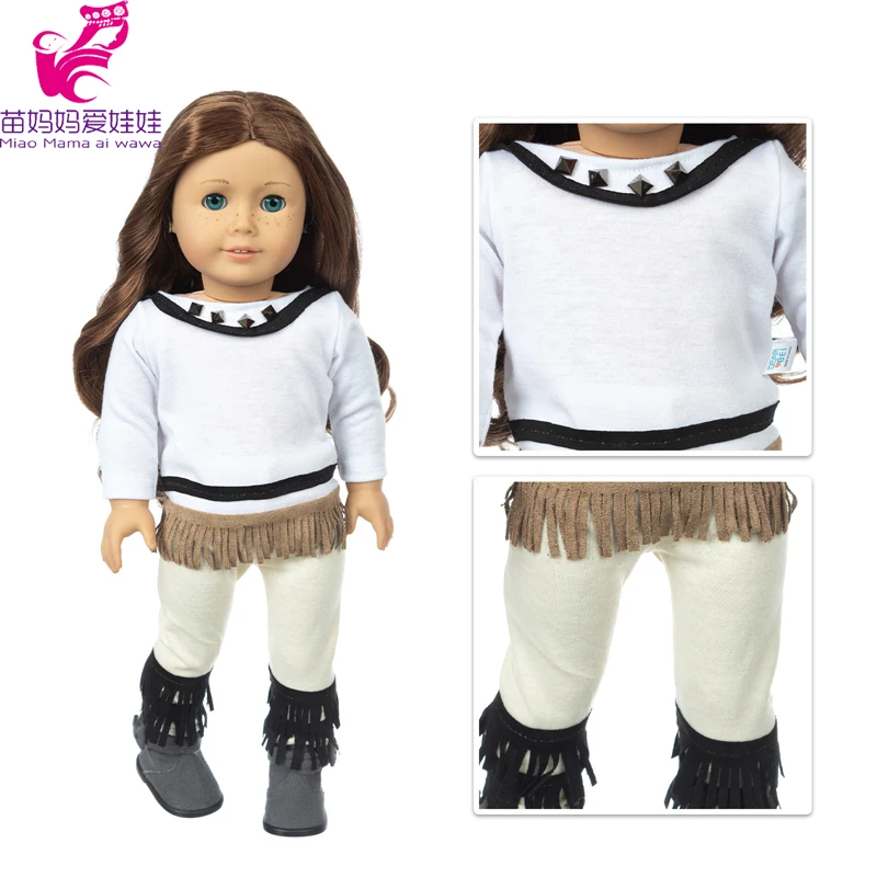 

18 Inch Girl Doll House Keeper Dress and Hat Baby Doll Clothese Dress 45cm Doll Clothes