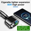 SEAMETAL Car Charger 66W USB Super Charge Phone Charger Auto Cigarette Lighter Adapter PD USB-C QC3.0 Multi Port Phone Charging 3