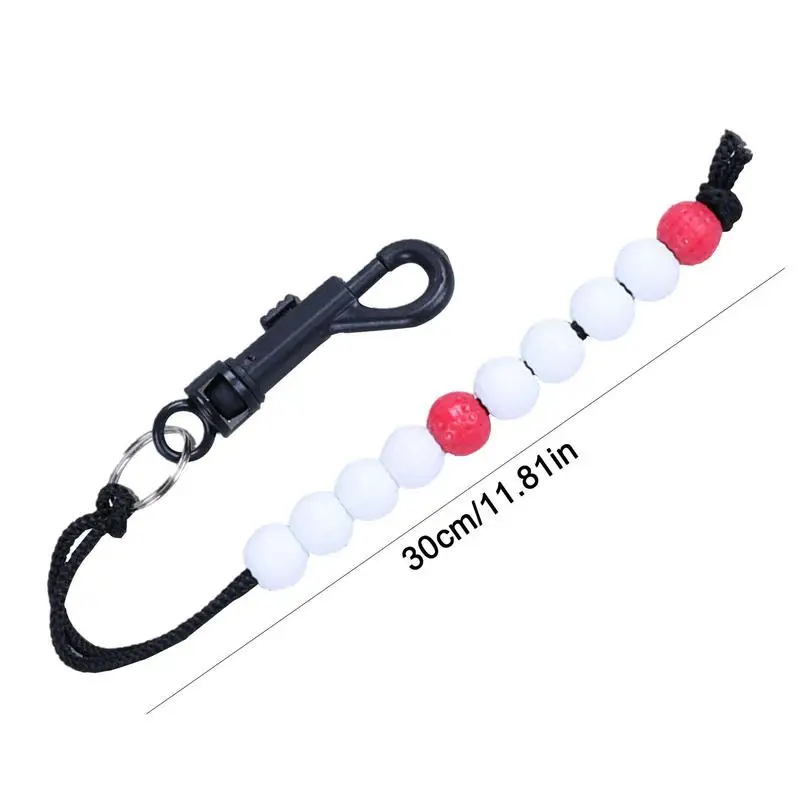 Golf Stroke Score Counter With Golf Bead Chain Stroke Bead Counter Bracelet With Simple Clip Nylon Woven Rope Golf Training Aids 6